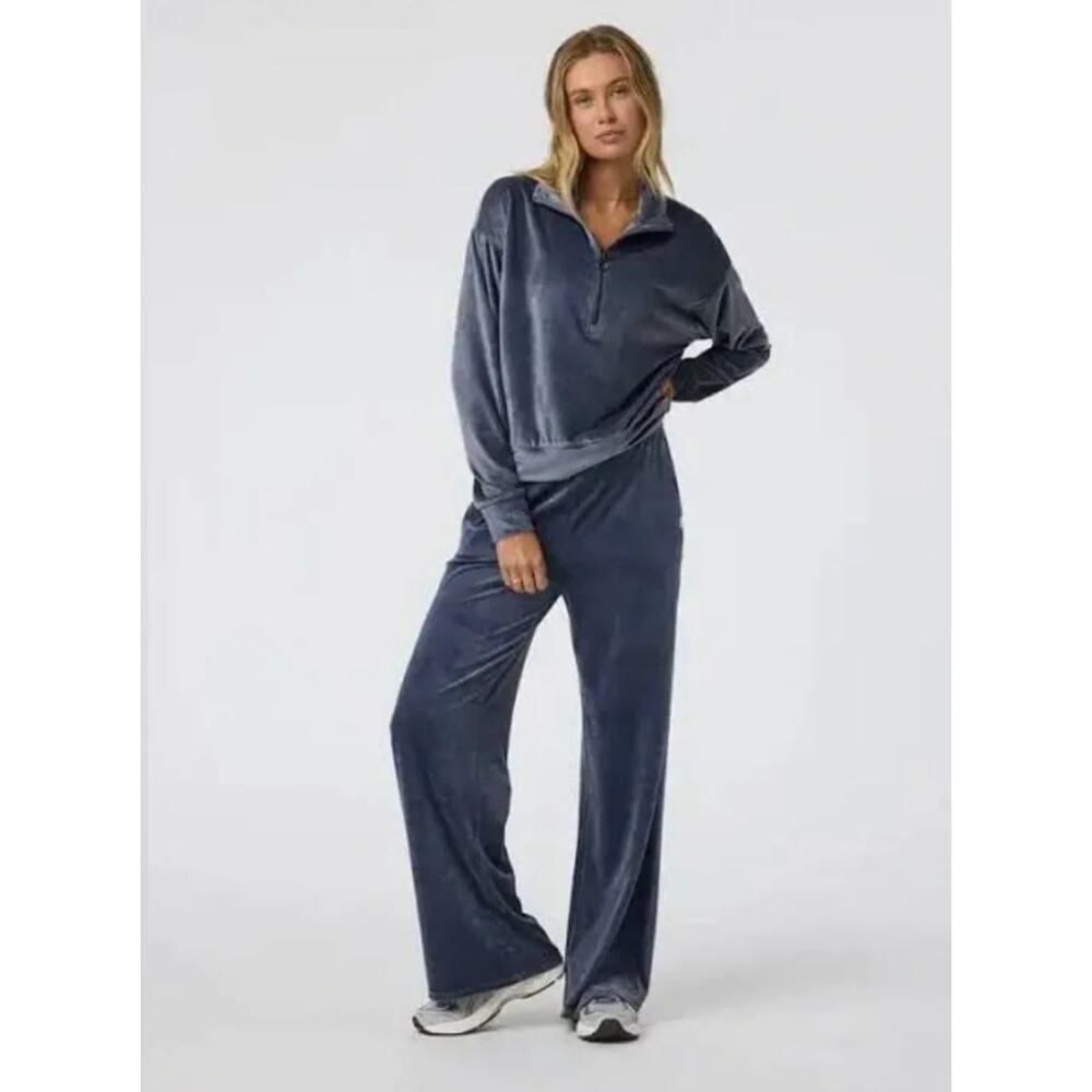 Vuori haven wideleg pants azure blue - size medium